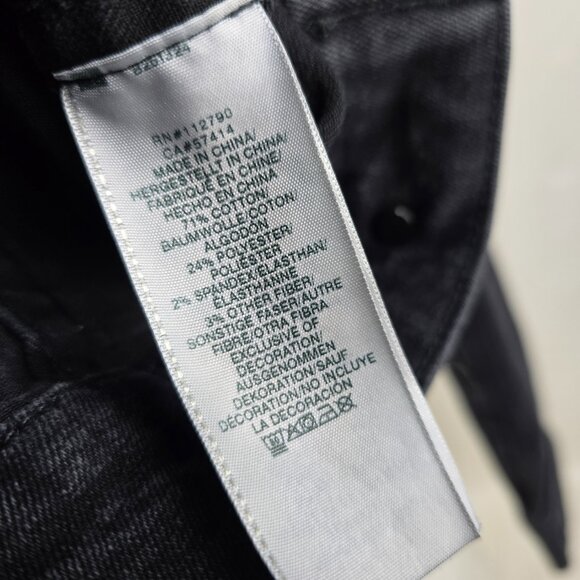 True Religion Jacket Mens Large Black Denim Trucker Casual Rocker Grunge Stretch - Picture 11 of 11